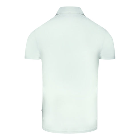 Aquascutum Check A Logo White Polo Shirt QMP020 01